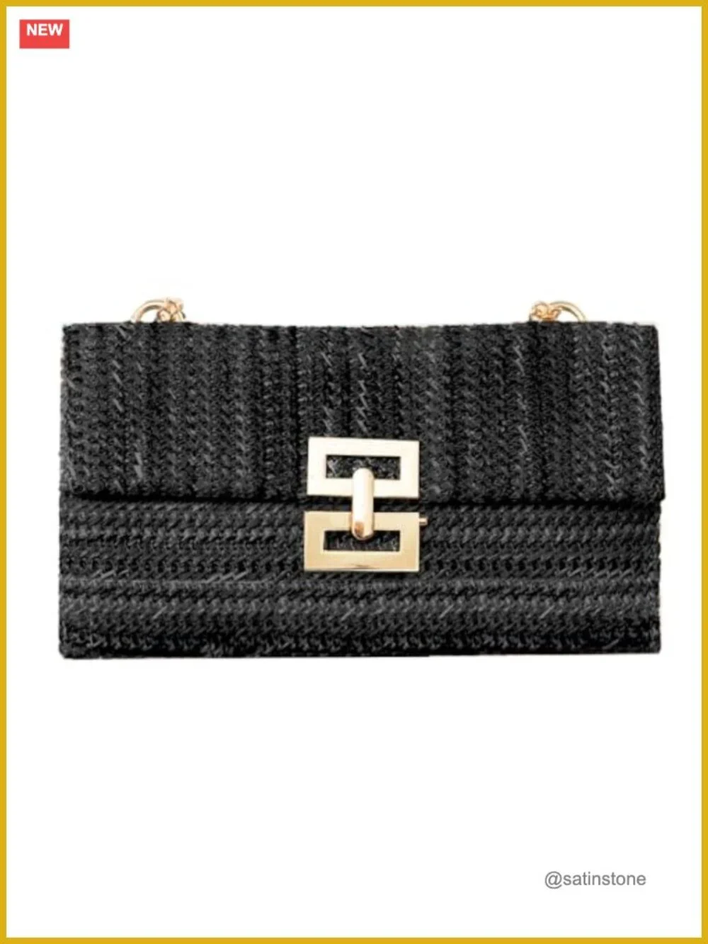 Woven Straw Clutch Purse Womens Crossbody Beach Summer Shoulder Bag